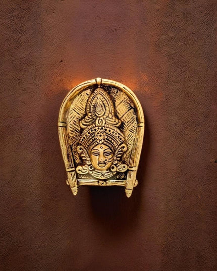 Brass Goddess Face Decorative Wall Decor