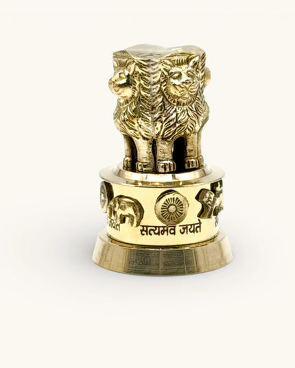 Brass Ashoka Pillar Table Top Decor