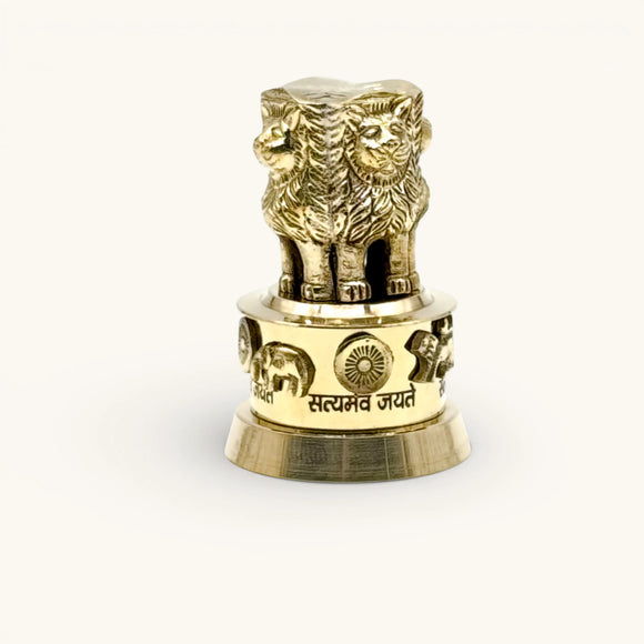 Brass Ashoka Pillar Table Top Decor