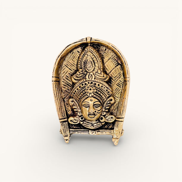 Brass Goddess Face Decorative Wall Decor - Mini