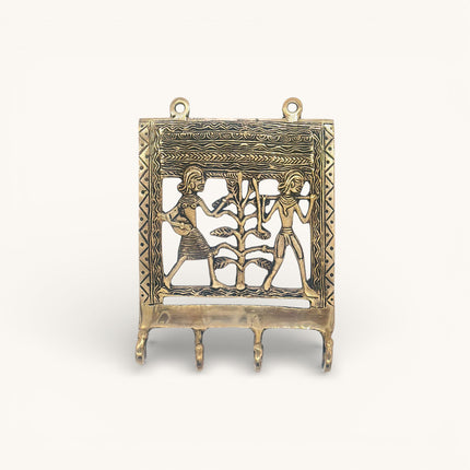 Brass Handcrafted Tribal Key Hanger Wall Decor