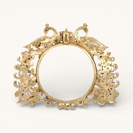 Brass Peacock Wall Decor- Round
