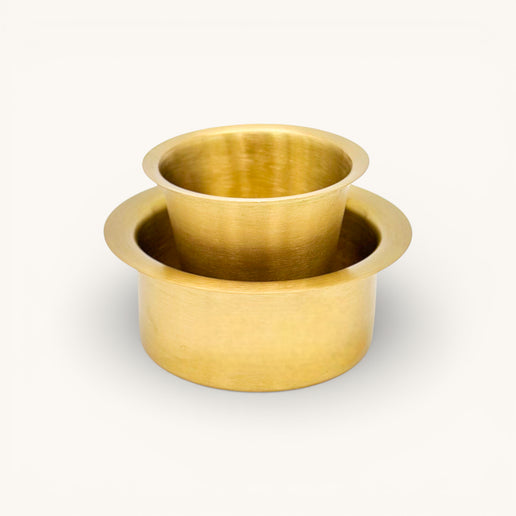 Brass Plain Coffee Tumbler Set