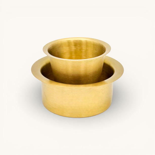 Brass Coffee Tumbler Set (Traditional Brass Tea & Coffee Glasses)