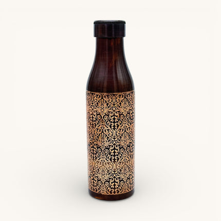 Copper Antique easy Carry Engraved Bottle
