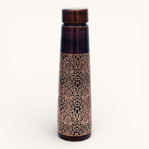 Copper Engraved Antique Tower Bottle