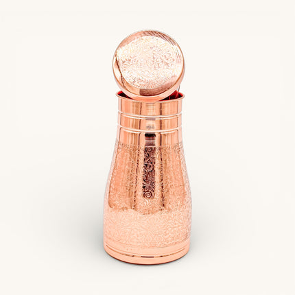 Copper Engraved Jar with 2 Glasses (Set)