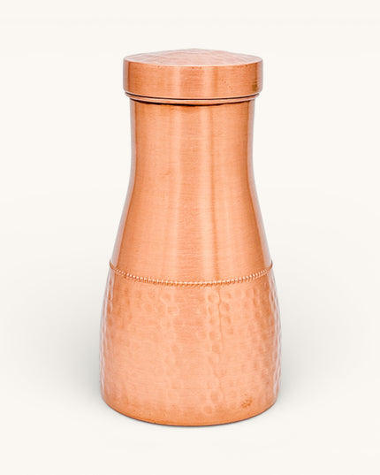 Copper Hammer Bedroom Jar with 2 Glasses (Set)