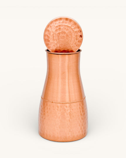 Copper Hammer Bedroom Jar with 2 Glasses (Set)