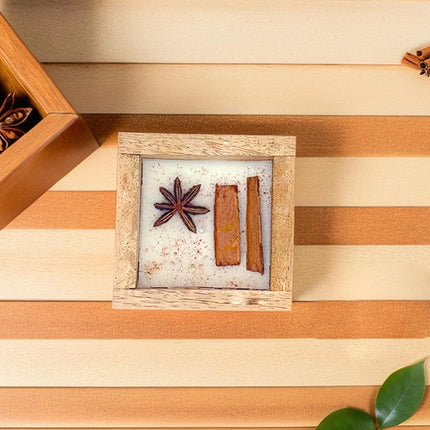 Spiced Aromatic Candle in Wooden Box Jar