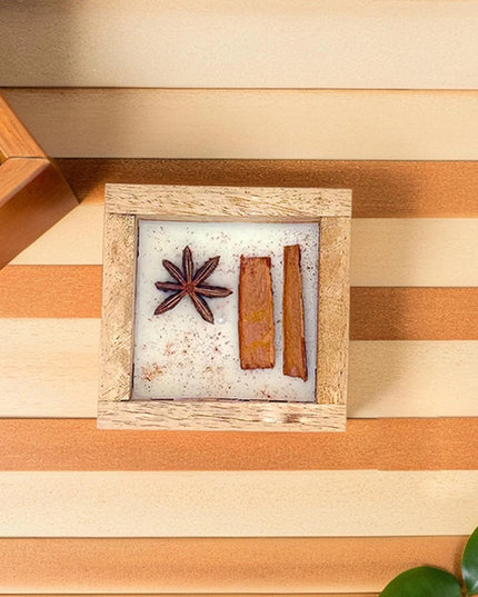 Spiced Aromatic Candle in Wooden Box Jar