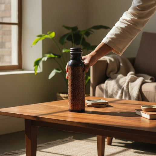 Copper Antique Engraved Bottle