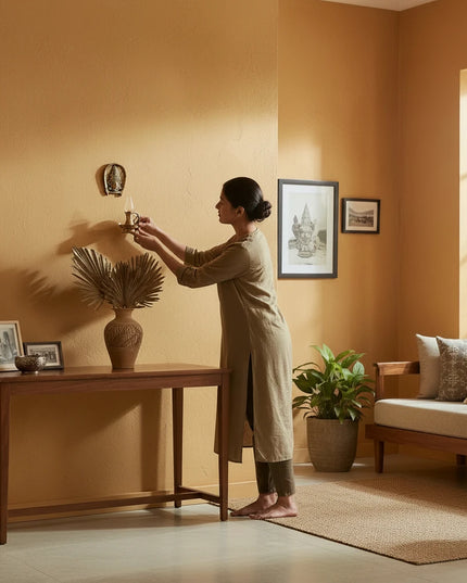 Brass Goddess Face Decorative Wall Decor