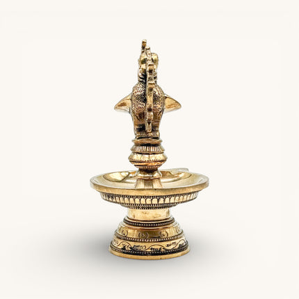 Brass Peacock Oil Diya (1 wick)