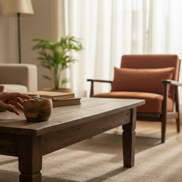 Fresh Aromatic Soy Wax Candle in Wooden Bowl – 110g